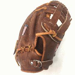  12.5 H Web Walnut Baseball First Base Mitt (Right Handed Throw) : 12.5 Pattern Walnut Leather. O